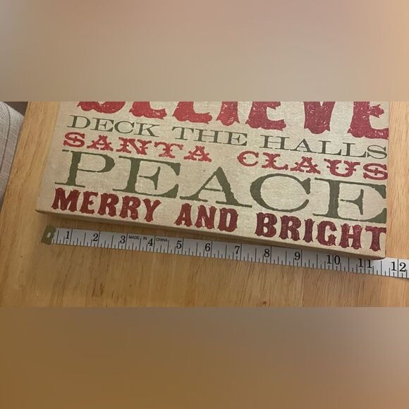 Canvas Christmas Sign ~ Stand Alone Or Wall Hanging - Picture 7 of 7